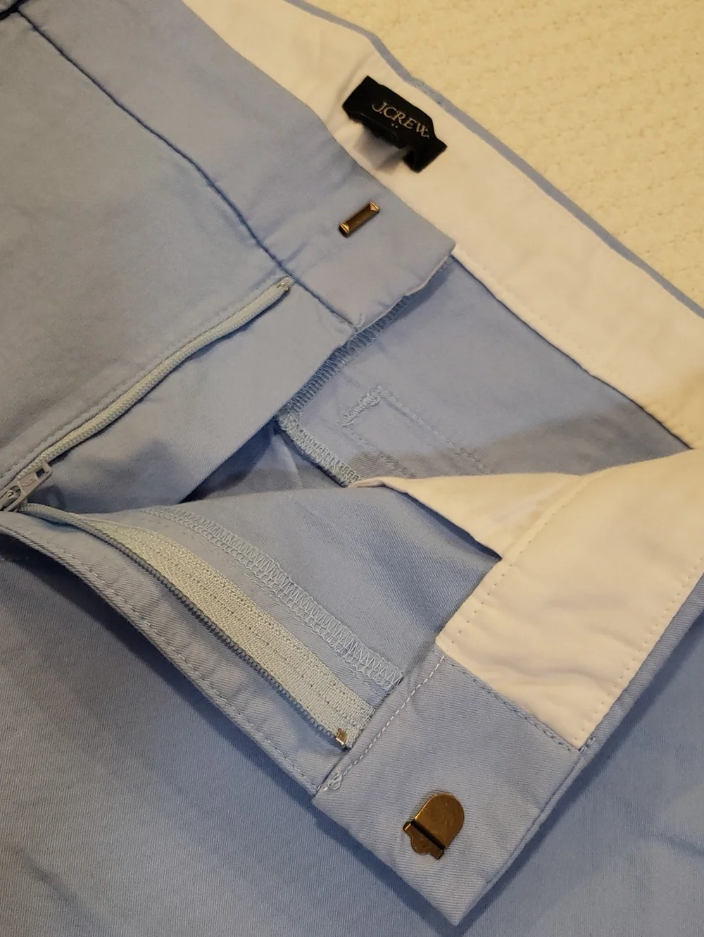 J. Crew Men's Light Blue Flat Front Chino Shorts